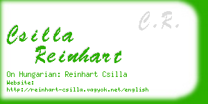 csilla reinhart business card
